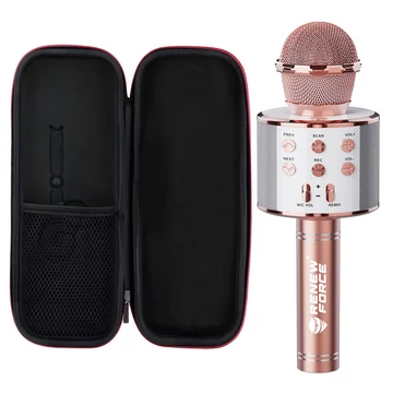 Vezeték nélküli bluetooth karaoke mikrofon Magenta