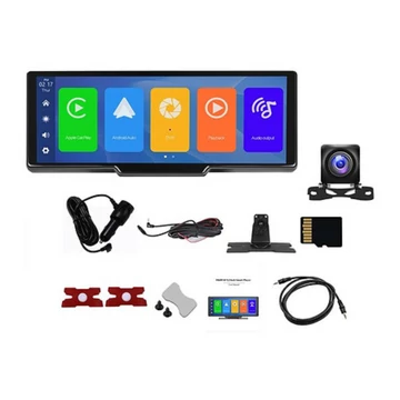 Autómonitor 9,3&quot; Podofo A3073 Carplay&amp;Android Auto, Első és hátsó kamera + Ajándék Thermo bögre rozsdamentes acélból CUP-X hőmérséklet kijelzéssel a készlet erejéig