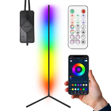 Saroklámpa,állólámpa,okos RGB hangulatfény távirányítóval és applikációval vezérelhető 130cm
