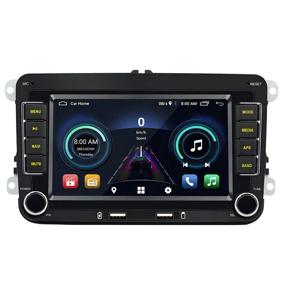 Autórádió 2-DIN, android 13, 7 colos HD kijelző 4 magos processzor VW,Skoda,Seat