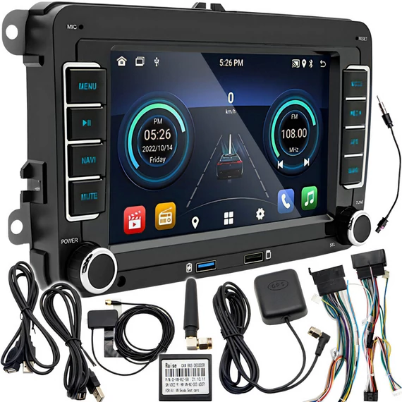 Autórádió 2-DIN, android 13, 7 colos HD kijelző 4 magos processzor VW,Skoda,Seat