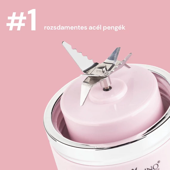 Hordozható Turmixgép Rosmarino NutriMax 2 GO rózsaszín