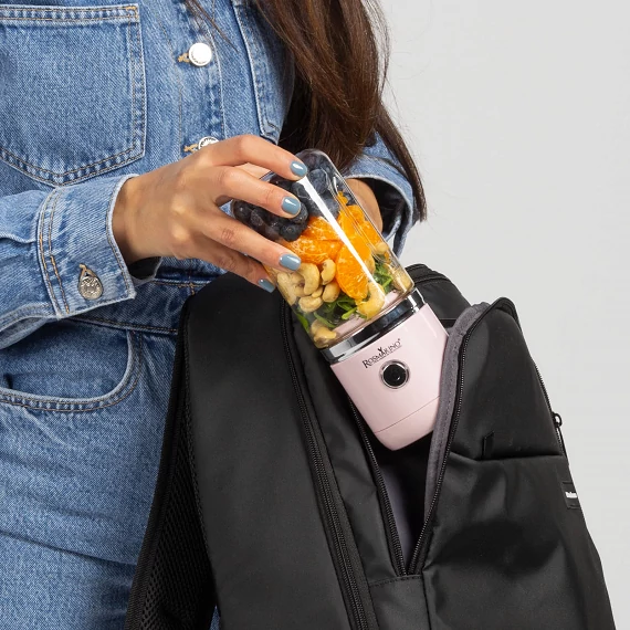 Hordozható Turmixgép Rosmarino NutriMax 2 GO rózsaszín