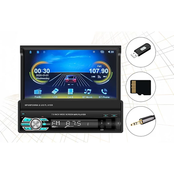 Podofo A3503 Carplay&Android Auto, WiFi autós monitor 6,86''